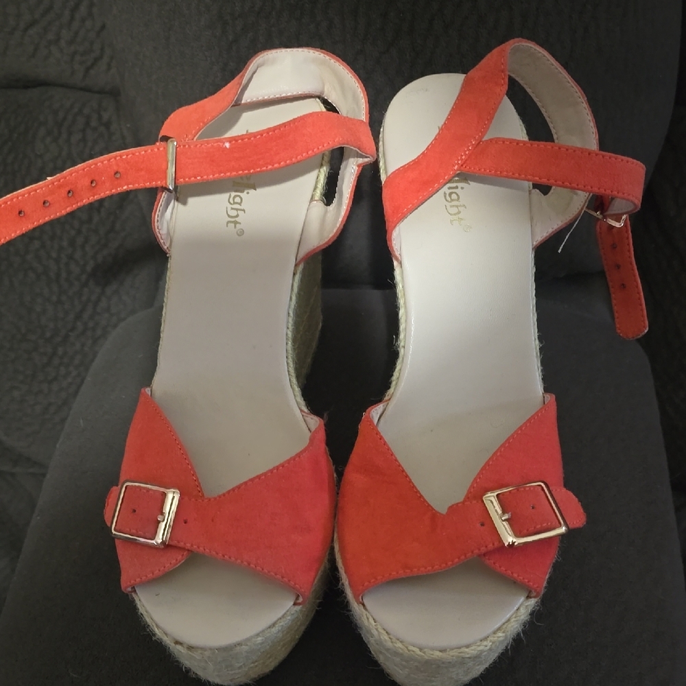 Limelight Coral Wedge Sandals